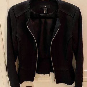 *NOT FOR SALE/SOLD* H&M Peplum Raw Hem Blazer (Black) Sz 6